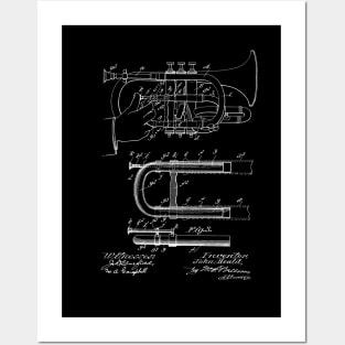 Cornet Vintage Patent Drawing Posters and Art